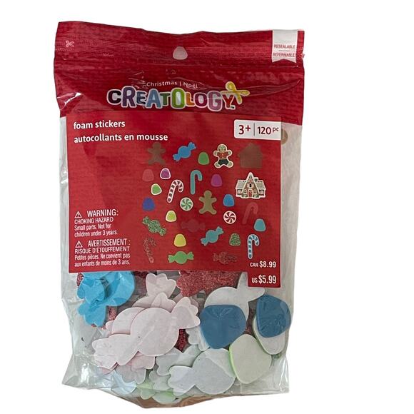 Creatology Pony Beads & Foam Stickers 11 Bags Christmas Holiday 3,840 Pieces - Picture 5 of 8